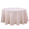 120 inch Linen Round Tablecloth, Slubby Textured Wrinkle Resistant Tablecloth - Blush | Rose Gold