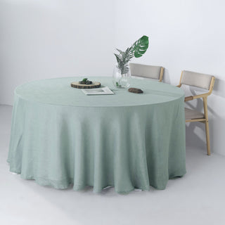 Elevate Your Event with the Dusty Blue Seamless Round Tablecloth