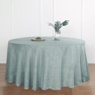 Elevate Your Event with the Dusty Blue Seamless Round Tablecloth