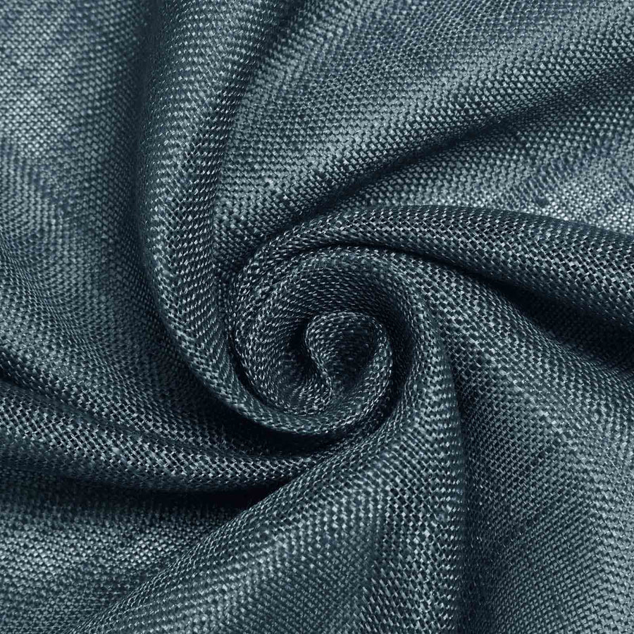 120 Blue Linen Round Tablecloth, Slubby Textured Wrinkle Resistant Tablecloth#whtbkgd