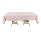 Rectangular Tablecloth, Slubby Textured Wrinkle Resistant Tablecloth - Rose Gold | Blush
