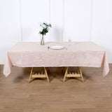  Rectangular Tablecloth, Slubby Textured Wrinkle Resistant Tablecloth - Rose Gold | Blush