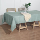 60inch x 102inch Dusty Blue Rectangular Tablecloth, Linen Table Cloth With Slubby Textured, Wrinkle Resistant
