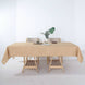 60x102 Natural Linen Rectangular Tablecloth | Slubby Textured Wrinkle Resistant Tablecloth