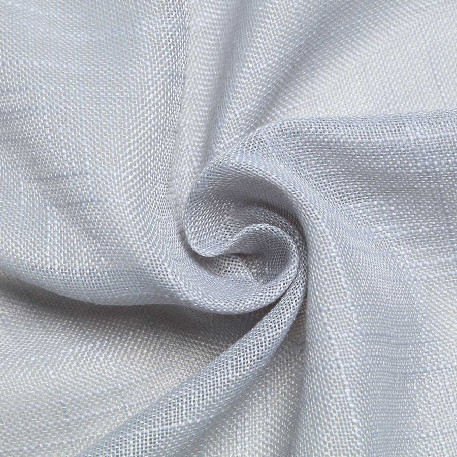 60x102 Silver Linen Rectangular Tablecloth | Slubby Textured Wrinkle Resistant Tablecloth#whtbkgd