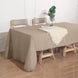 60inch x 126inch Taupe Rectangular Tablecloth, Linen Table Cloth With Slubby Textured, Wrinkle Resistant