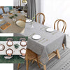 60"x126" Silver Linen Rectangular Tablecloth | Slubby Textured Wrinkle Resistant Tablecloth