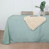 90inch x 132inch Dusty Blue Rectangular Tablecloth, Linen Table Cloth With Slubby Textured, Wrinkle Resistant