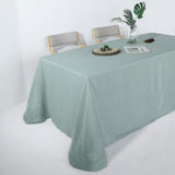 90inch x 132inch Dusty Blue Rectangular Tablecloth, Linen Table Cloth With Slubby Textured, Wrinkle Resistant
