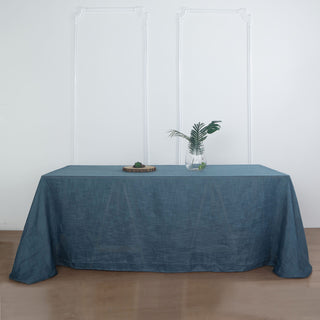 Blue Seamless Rectangular Tablecloth - Add Elegance and Charm to Your Event