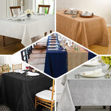 90"x132" White Rectangular Tablecloth, Linen Table Cloth With Slubby Textured, Wrinkle Resistant