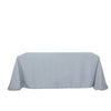 90x132 Silver Linen Rectangular Tablecloth |  Slubby Textured Wrinkle Resistant Tablecloth