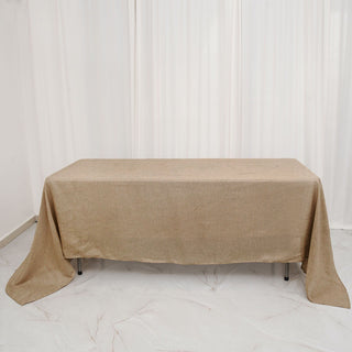 Create a Breathtaking Tablescape with the Natural Jute Faux Burlap Tablecloth