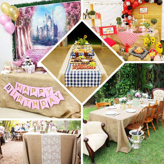 Create Unforgettable Memories with the Natural Jute Faux Burlap Tablecloth