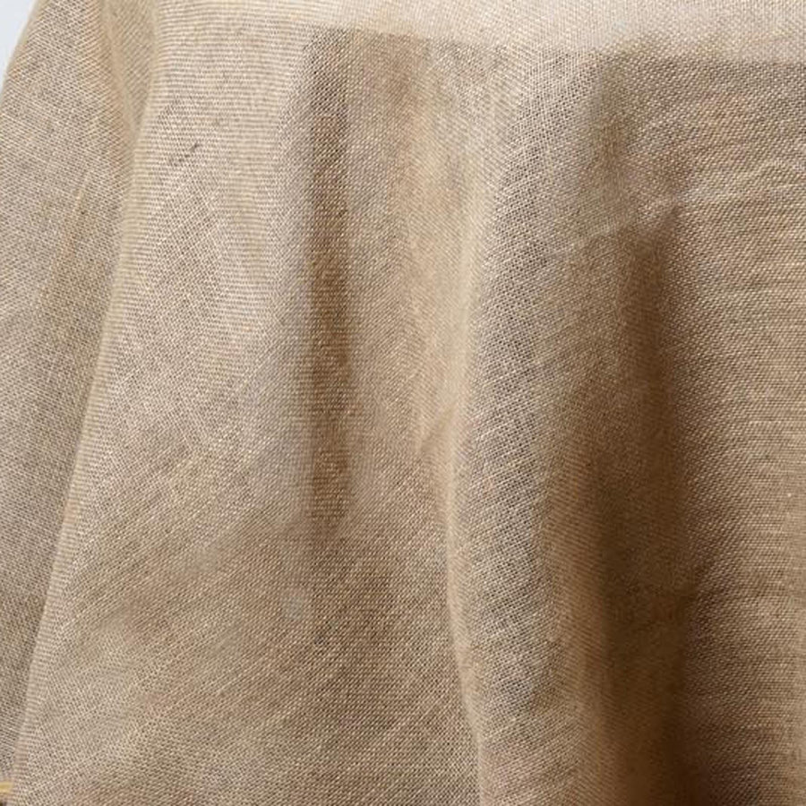 120" Natural Round Burlap Rustic Tablecloth | Jute Linen Table Decor#whtbkgd