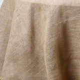 120" Natural Round Ruffled Burlap Rustic Tablecloth | Jute Linen Table Decor#whtbkgd