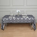 Black Premium Lace Fabric Rectangle Tablecloth, Vintage Classic Rustic Decor Scalloped Frill Edges