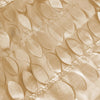 120inch Champagne 3D Leaf Petal Taffeta Fabric Round Tablecloth#whtbkgd