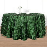 120inch Green Leaf Petal Taffeta Round Tablecloth