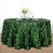 120inch Green Leaf Petal Taffeta Round Tablecloth
