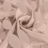 132inch Dusty Rose 3D Leaf Petal Taffeta Fabric Round Tablecloth#whtbkgd