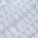 132inch White 3D Leaf Petal Taffeta Fabric Round Tablecloth