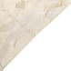 54inch Beige 3D Leaf Petal Taffeta Fabric Square Table Overlay#whtbkgd