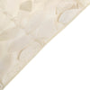 54inch Beige 3D Leaf Petal Taffeta Fabric Square Tablecloth