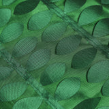 54inch Green 3D Leaf Petal Taffeta Fabric Square Tablecloth#whtbkgd