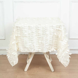 Elegant Ivory Tablecloth for a Natural and Whimsical Touch