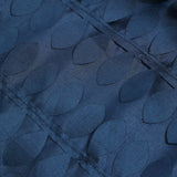 54inch Navy Blue 3D Leaf Petal Taffeta Fabric Square Table Overlay