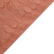 54inch Terracotta (Rust) 3D Leaf Petal Taffeta Fabric Seamless Square Table Overlay#whtbkgd