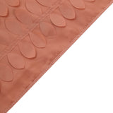 54inch Terracotta 3D Leaf Petal Taffeta Fabric Square Table Overlay#whtbkgd