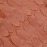 54inch Terracotta 3D Leaf Petal Taffeta Fabric Square Table Overlay