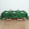 60x102Inch Green Leaf Petal Taffeta Rectangle Tablecloth