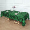 60x102Inch Green Leaf Petal Taffeta Rectangle Tablecloth