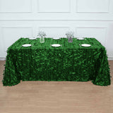 90x132Inch Green Leaf Petal Taffeta Rectangle Tablecloth