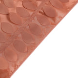 90x132inch Terracotta 3D Leaf Petal Taffeta Fabric Rectangle Tablecloth