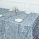 90x156inch Dusty Blue 3D Leaf Petal Taffeta Fabric Rectangle Tablecloth