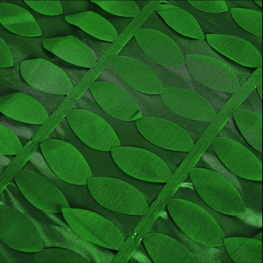 90x156inch Green 3D Leaf Petal Taffeta Fabric Rectangle Tablecloth#whtbkgd