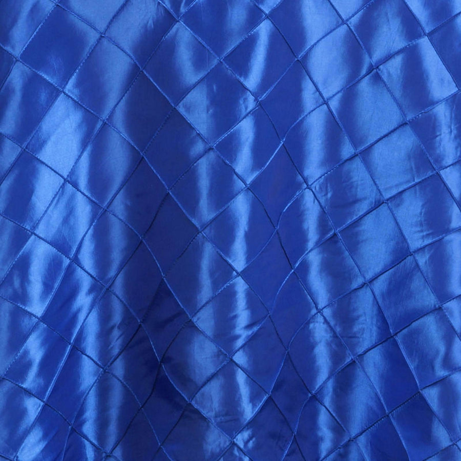 108 Round Tablecloth Pintuck - Royal Blue#whtbkgd