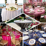 Elegant table settings in various colors for special events and celebrations.