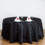 120" Black Pintuck Round Tablecloth