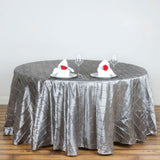 120" Silver Pintuck Round Tablecloth