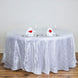 120 inch White Pintuck Round Tablecloth