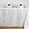 Ivory Pintuck Tablecloth 90x132"