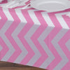 54" x 72" Pink 10 Mil Thick Chevron Waterproof Tablecloth PVC Rectangle Disposable Tablecloth#whtbkgd
