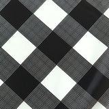 5 Pack Black Checkered Rectangle Plastic Table Covers, 54x108inch PVC Waterproof Disposable