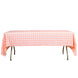 5 Pack Pink Checkered Rectangle Plastic Table Covers, 54x108inch PVC Waterproof Disposable
