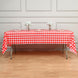 Buffalo Plaid Rectangle Vinyl, PVC Checkered Spill Proof | Disposable Waterproof Tablecloths